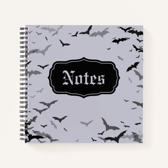 Goth Bats Lavande et Carnet noir (Devant)