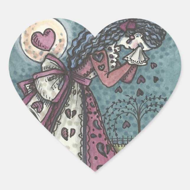 Goth Broken Valentine HEART STICKERS Feuille (Devant)