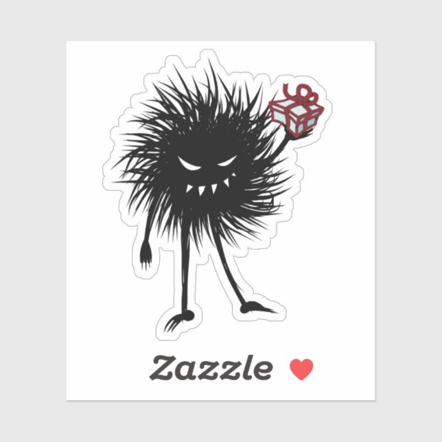 Goth Caractère de Noël Sticker de bogue maléfique (Feuille)