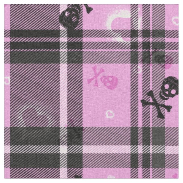 Goth Crâne et tissu plaid (Fermer)