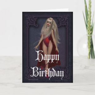 Goth Devil Woman 3 Bonne carte d'anniversaire