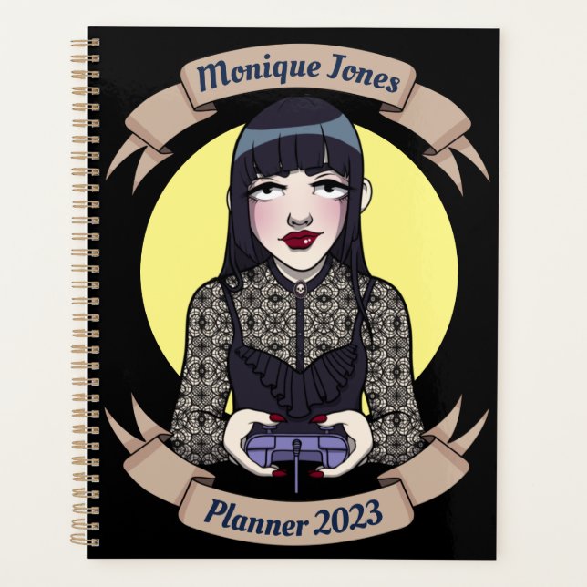 Goth Gamer Girl Planner (Devant)