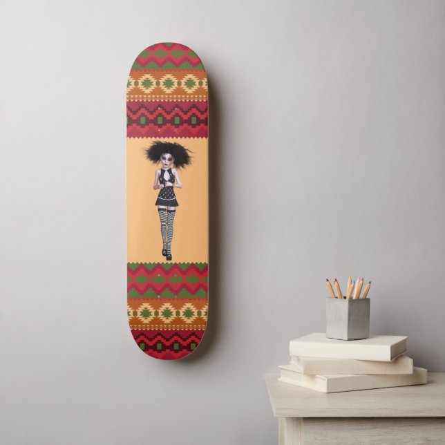GOTH GIRL FUNKY SKATEBOARD POUR ELLE (Art mural)