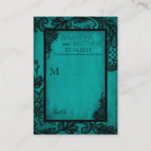 Goth Grunge Dentelle Mariage Cartes de Place