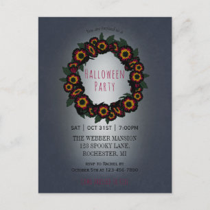 Goth halloween invitation à la fête avec chauves-s