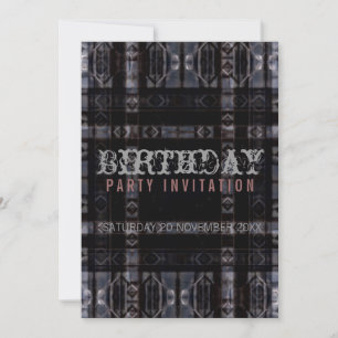 Goth Industrial Dark Birthday Party Invitation