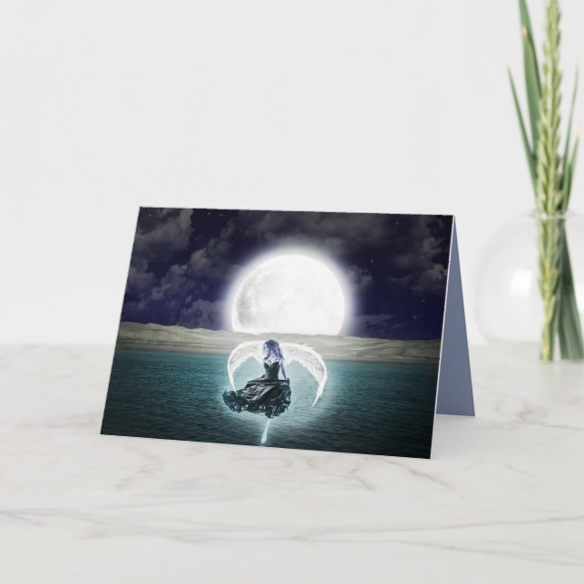 goth moon angel carte de voeux (Devant)