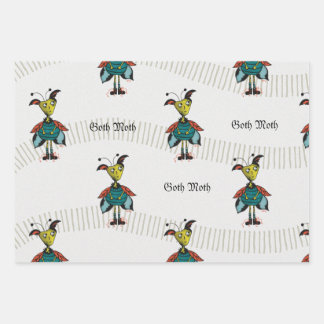 Goth Moth - Enveloppement de papier feuille plat e