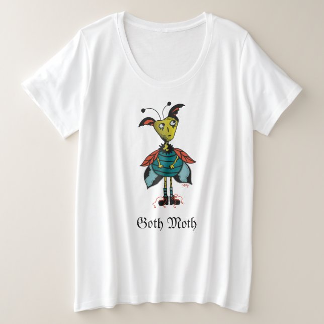 Goth Moth Plus Taille Tee (Design devant)