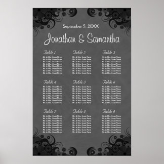 Goth noir et gris Mariage 9 tableaux Tableau de si