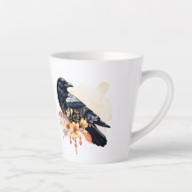 Goth Raven Coffee Mug Dark Aesthetic