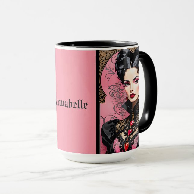 Goth Rose Lady Coffee Mug (Devant droit)