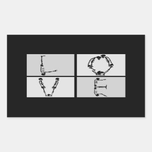 Goth Skeleton Love Sticker