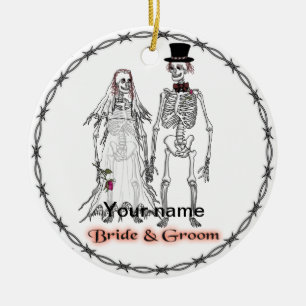 Goth Skeleton Mariage Ornement