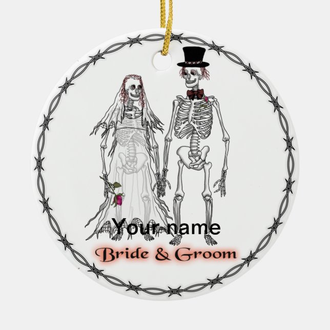 Goth Skeleton ornements Mariages (Devant)