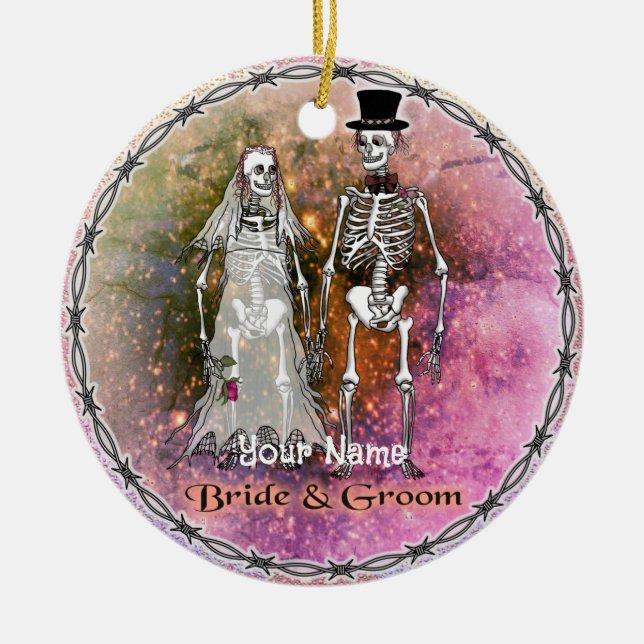 Goth Skeleton ornements Mariages (Devant)