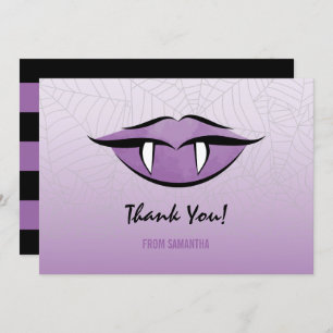 Goth Vampire Lips Carte de remerciements