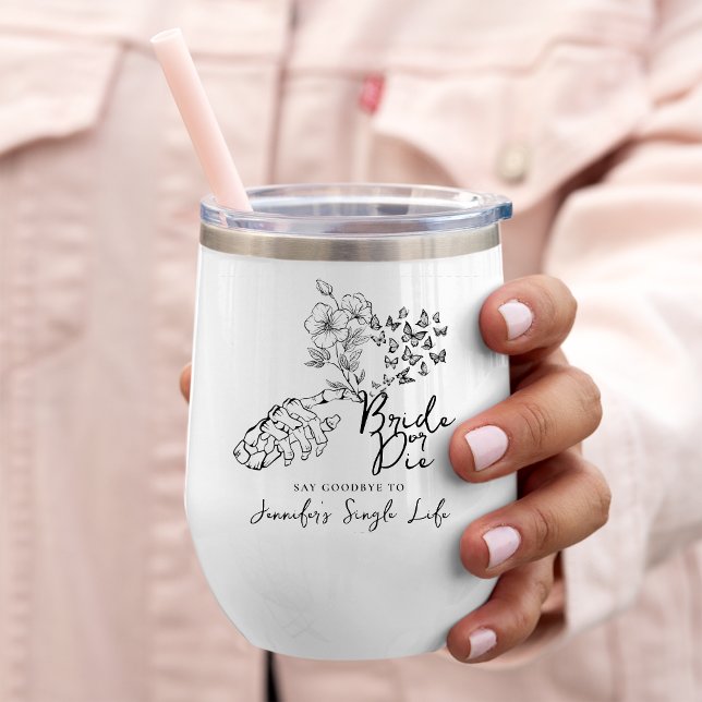 Gothic Bachelorette Party Floral Bride or Die (Créateur téléchargé)