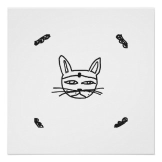 gothic cat poster