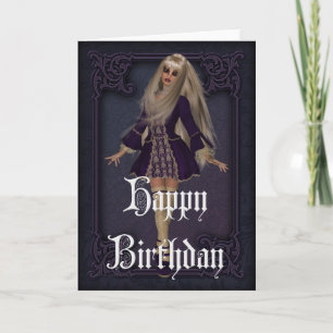 Gothic Girl Design 3 Bonne carte d'anniversaire
