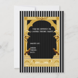 Gothic Gold Frame Invitation