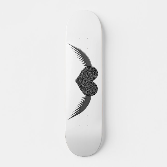 Gothique Aimé Coeur Skateboard (Devant)