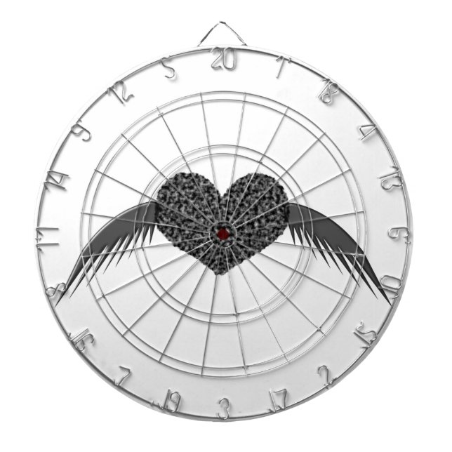 Gothique aimer amour Cible de flechettes coeur (Devant)
