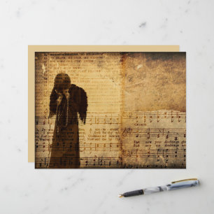 Gothique Angel Vintage Sepia Sheet Musique Texture