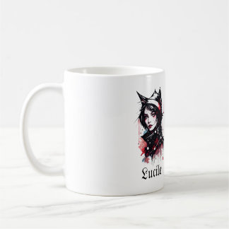 Gothique Chat-Lover Mug pour elle : Girl Love Chat