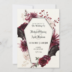 Gothique Chauve-souris Dark Invitation Mariage