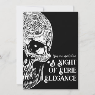 Gothique Crâne Cocktail & Costume Invitation