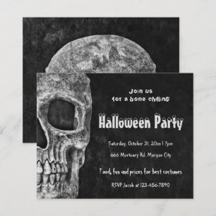 Gothique Crâne Halloween Parti Budget Invitation