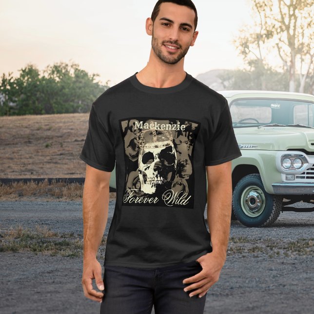 Gothique Crâne rouge Roses T-shirt (Créateur téléchargé)