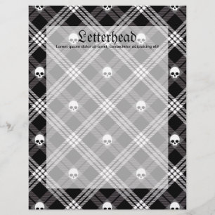 Gothique Crâne Tartan Plaid