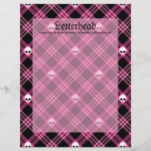 Gothique Crâne Tartan Plaid