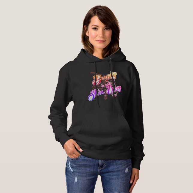 Gothique, Emo BEAUTY sweat - shirt à capuche EST S (Devant entier)