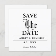 Gothique Enregistrer La Date Mariage Carte Faire-p