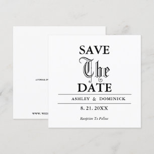 Gothique Enregistrer La Date Mariage Carte Faire-p