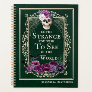 Gothique Floral Crâne Vintage Vert Personnaliser N