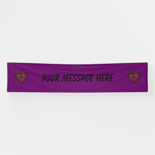 Gothique Fondre Amour Coeur Bannière personnalisée