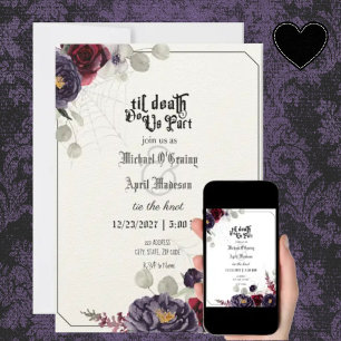 Gothique Goth Dark Faire-part de mariage