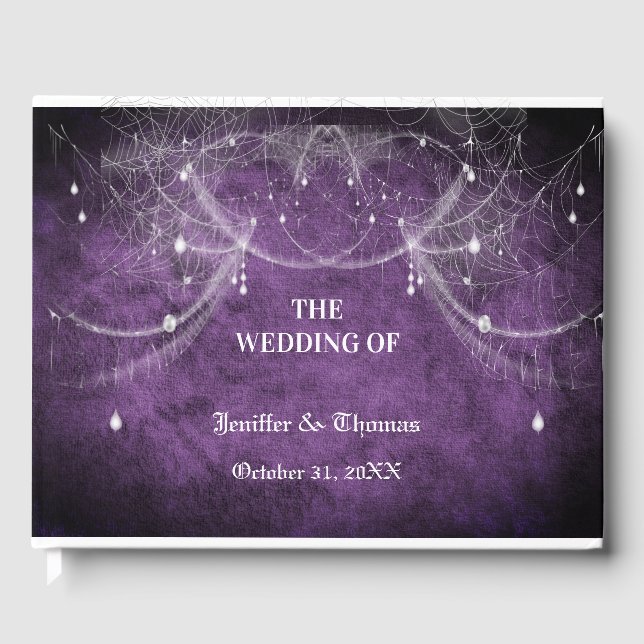 Gothique Halloween mariage livre d'invité (Recto)