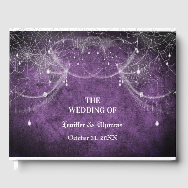 Gothique Halloween mariage livre d'invité (Recto)