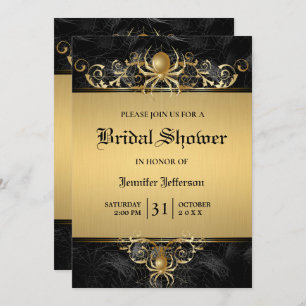 Gothique Halloween Nuptiale Douche Invitation