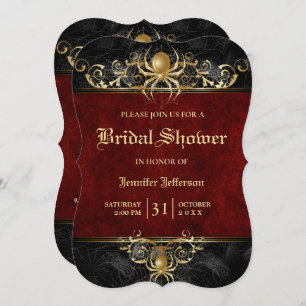 Gothique Halloween Nuptiale Douche Invitation
