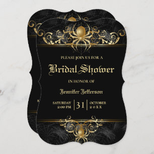 Gothique Halloween Nuptiale Douche Invitation