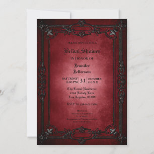 Gothique Halloween Nuptiale Douche Invitation