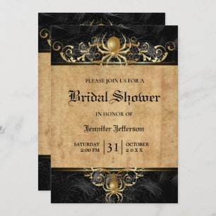 Gothique Halloween Nuptiale Douche Invitation