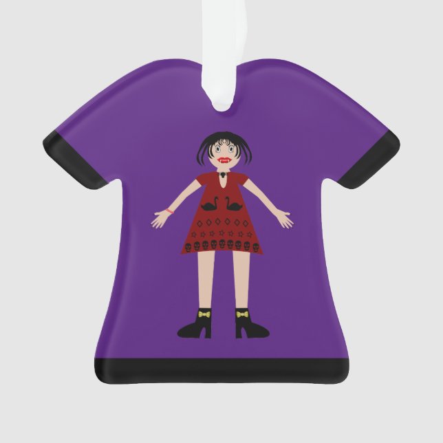 Gothique Halloween Vampire Lady Nom personnalisé (devant)