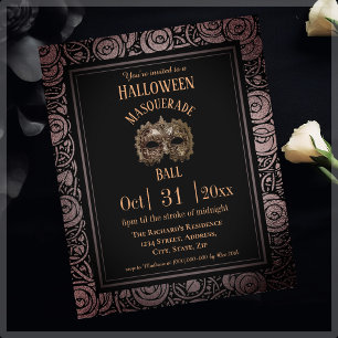 Gothique Masquerade Halloween Budget Invitation